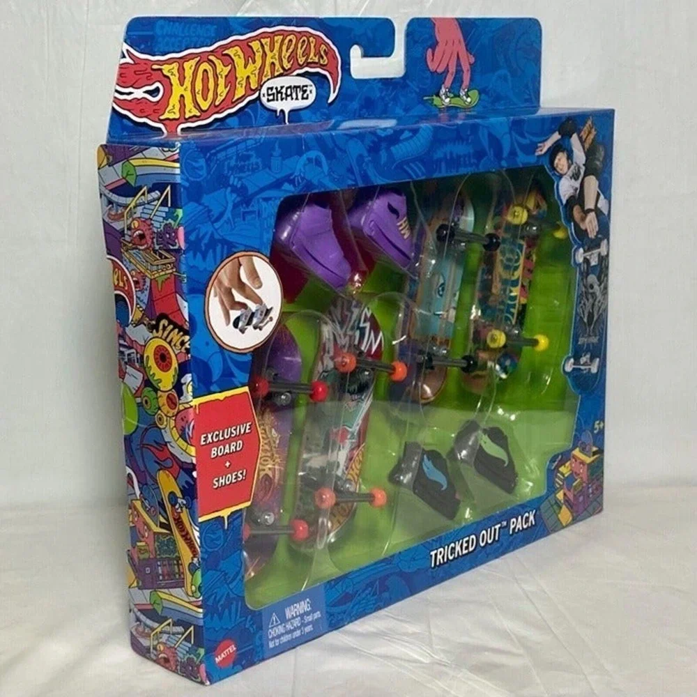 Hot Wheels Tony Hawk‎ Tricked Out Skate Pack Exclusive Boards + Shoes NIP 2022
